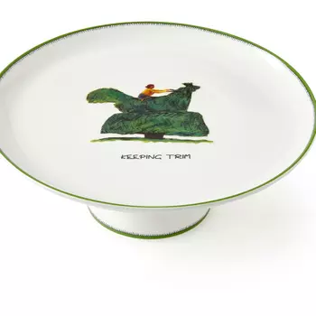 Блюдо для торта на ножке Spode Кит Кемп Дудлс костяной фарфор 27 см