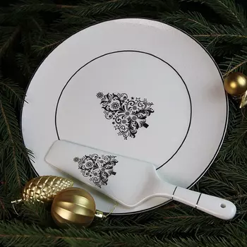 Блюдо для торта с лопаткой АККУ 7203 а