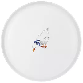 Блюдо для запекания мелкое Thun Гуси жаропрочный фарфор 34 см