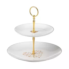 Блюдо двухярусное Glasar 26x26x26см