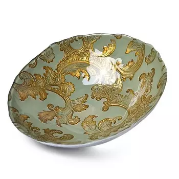 Блюдо Fissman ANTICO 28,5x7,5см, зеленый