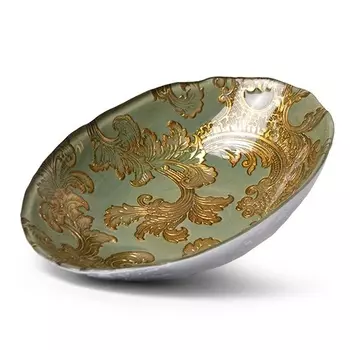 Блюдо Fissman Antico 31x21,5x6,7 см зеленый