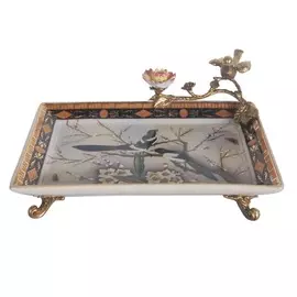 Блюдо Glasar 23x20x9см серый