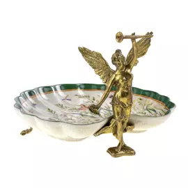 Блюдо Glasar 27x24x19 см зеленый