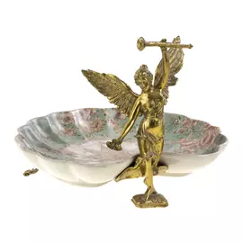 Блюдо Glasar 27x24x19 см бирюзовый