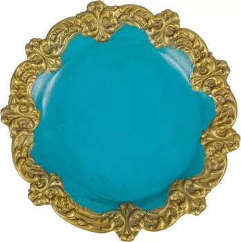 Блюдо Glasar бирюзовое 14х14х2 см