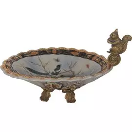 Блюдо Glasar на ножке с белочкой 23х15х13 см