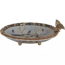 Блюдо Glasar с бабочками 25х16х9 см