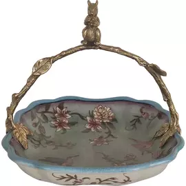 Блюдо Glasar с белкой 17x16x14 см