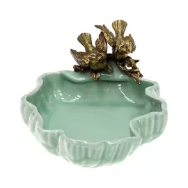 Блюдо Glasar с птичками 20x15x8см