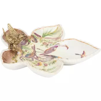 Блюдо Glasar с птичкой 15х15х4 см