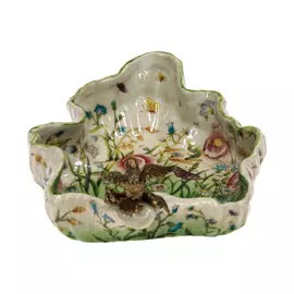 Блюдо Glasar с птичкой 20x15x8см