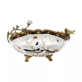 Блюдо Glasar с птичкой Glasar 28x16x13см