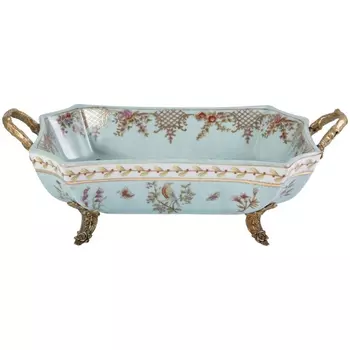 Блюдо Glasar с ручками lg3042k 35х23х10 см