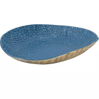 Блюдо Glasar синее 38х26х7 см