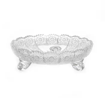 Блюдо Glasspo "Хрусталь 68022" круглое на ножках 18 см