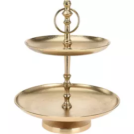 Блюдо Koopman 2-х ярусное 21.5x26 см золото