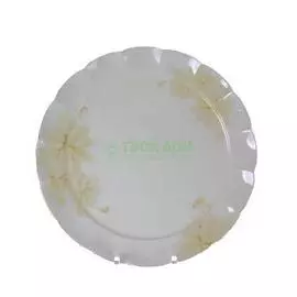 Блюдо круглое Hatori 32 см бело-бежевое