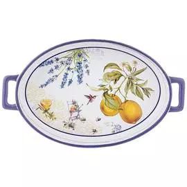 Блюдо Lefard Прованс лимоны овальное с ручками 36,5х21х6 см