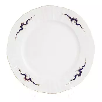 Блюдо мелкое Bernadotte Синие вензеля 30 см