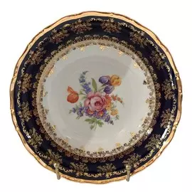 Блюдо мелкое Thun 1794 Офелия Кобальтовый цветок 30 см