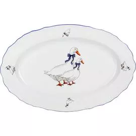 Блюдо овальное Bernadotte Гуси 36 см