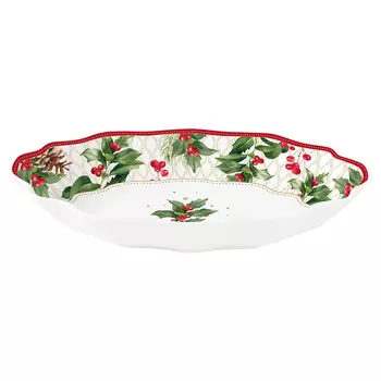 Блюдо овальное Easy life Рождественские ягоды 24,5х17 см