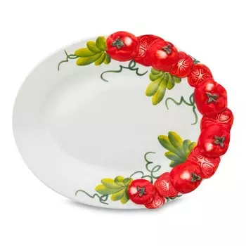 Блюдо овальное Edelweiss Томаты 22х14 см