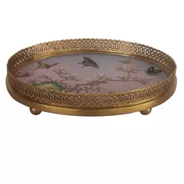 Блюдо овальное Glasar 26x20x5см розовый