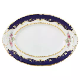 Блюдо овальное Leander Мелкие цветы 36 см