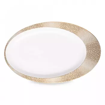 Блюдо овальное Narumi Золотая пыль 32 см