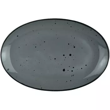 Блюдо овальное Porcelana Bogucice Alumina Graphite 31 см