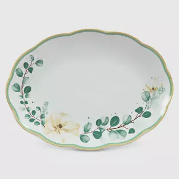 Блюдо овальное Royal Garden Эвкалиптовый венок 32 см
