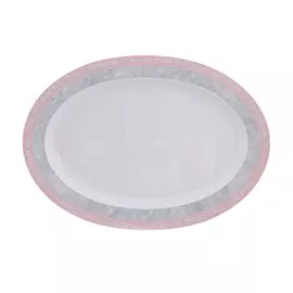 Блюдо овальное Thun 1794 Яна серый мрамор 39 см