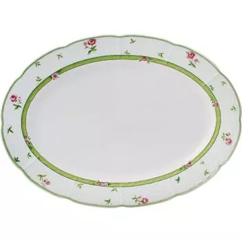 Блюдо овальное Thun Menuet декор Роза 36 см