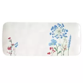 Блюдо прямоугольное Easy life Луговые цветы (голубые) 36х15,5 см