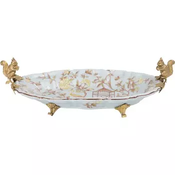 Блюдо с белочками Glasar 36х20х11 см