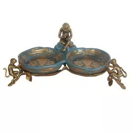 Блюдо с обезьянами Glasar 31x15x16см