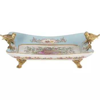 Блюдо с птичками Glasar 30х17х10 см