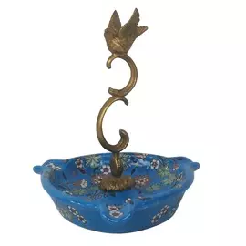 Блюдо с птичкой Glasar 16x16x19см