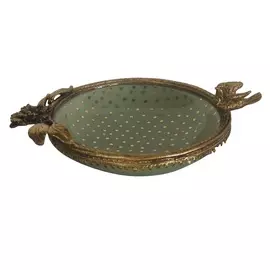 Блюдо с птичкой Glasar 17x14x6см