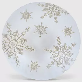 Блюдо сервировочное Mercury Snow 40 см белый/золотой