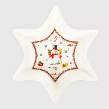 Блюдо сервировочное White Rabbit Новогодняя история звезда 17 см