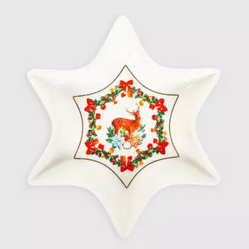 Блюдо сервировочное White Rabbit Зимняя сказка звезда 17 см