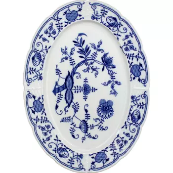 Блюдо Thun 1794 Натали овальное Луковичный узор 36 см