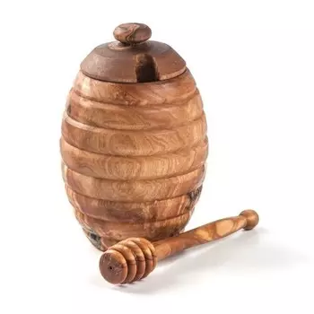 Бочонок для меда с ложкой Olivier оливковое дерево