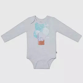 Боди Diva Kids Слон на шаре серое