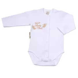 Боди Lucky Child с длинным рукавом Ангелочки белый