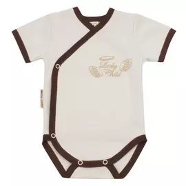 Боди Lucky Child с коротким рукавом Ангелочки бежевый