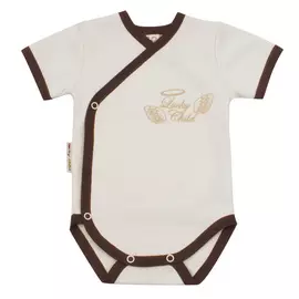 Боди Lucky Child с коротким рукавом Ангелочки бежевый